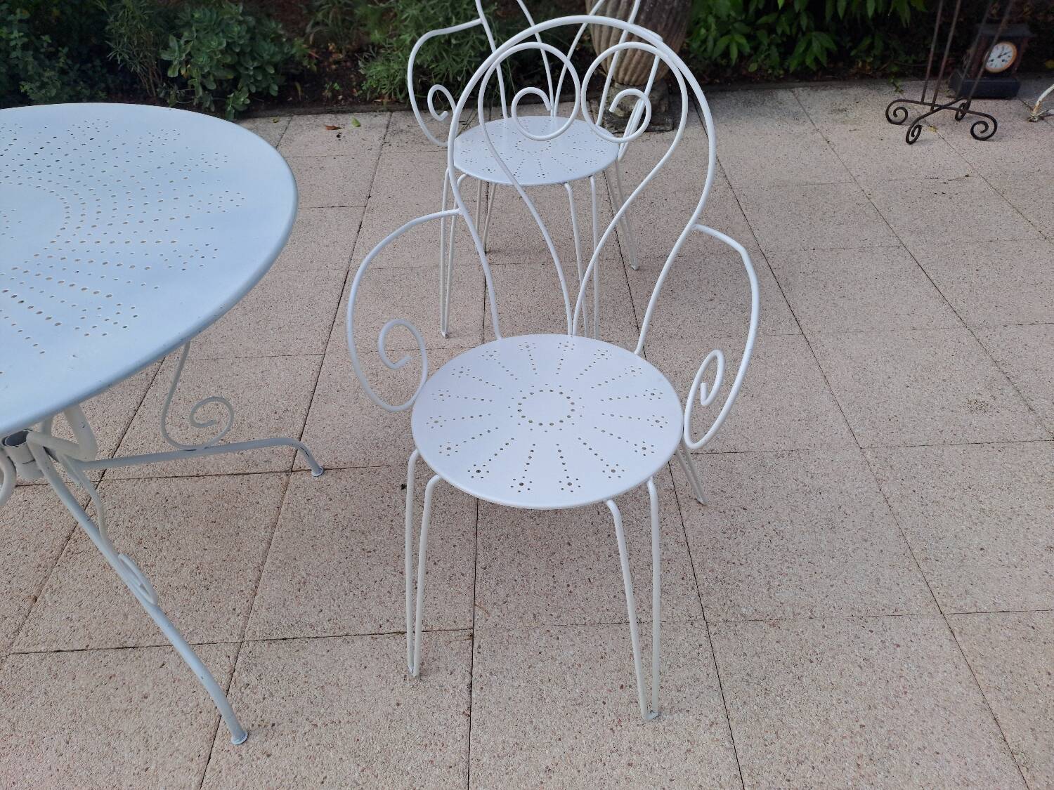 Wrought iron garden furniture