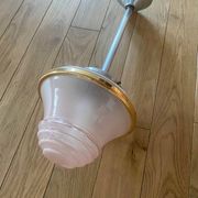 Pink glass pendant light