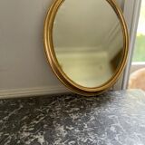 Oval Gold Mirror 1960 31x39cm