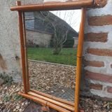 Vintage bamboo mirror