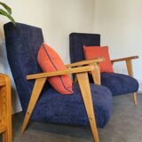 Pair of vintage Scandinavian armchairs from the 1960s