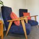 Pair of vintage Scandinavian armchairs from the 1960s.