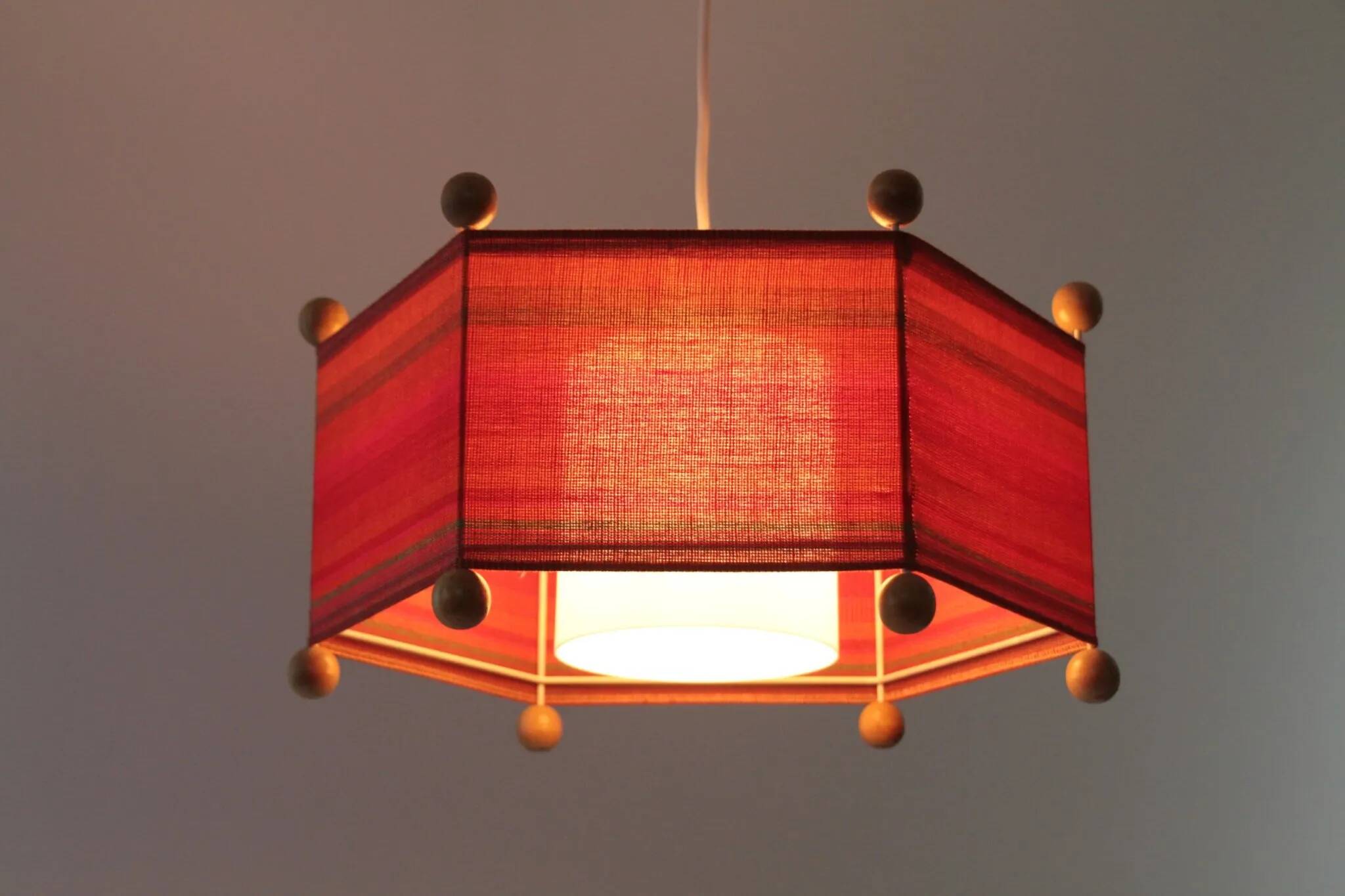 Hexagonal Pendant Lamp, North Sweden — 1960s/1970s