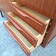 Vintage teak wardrobe, antique clothing cabinet.