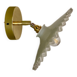 Vintage lampshade lamp in white opaline