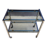 Metal and smoked glass dessert table