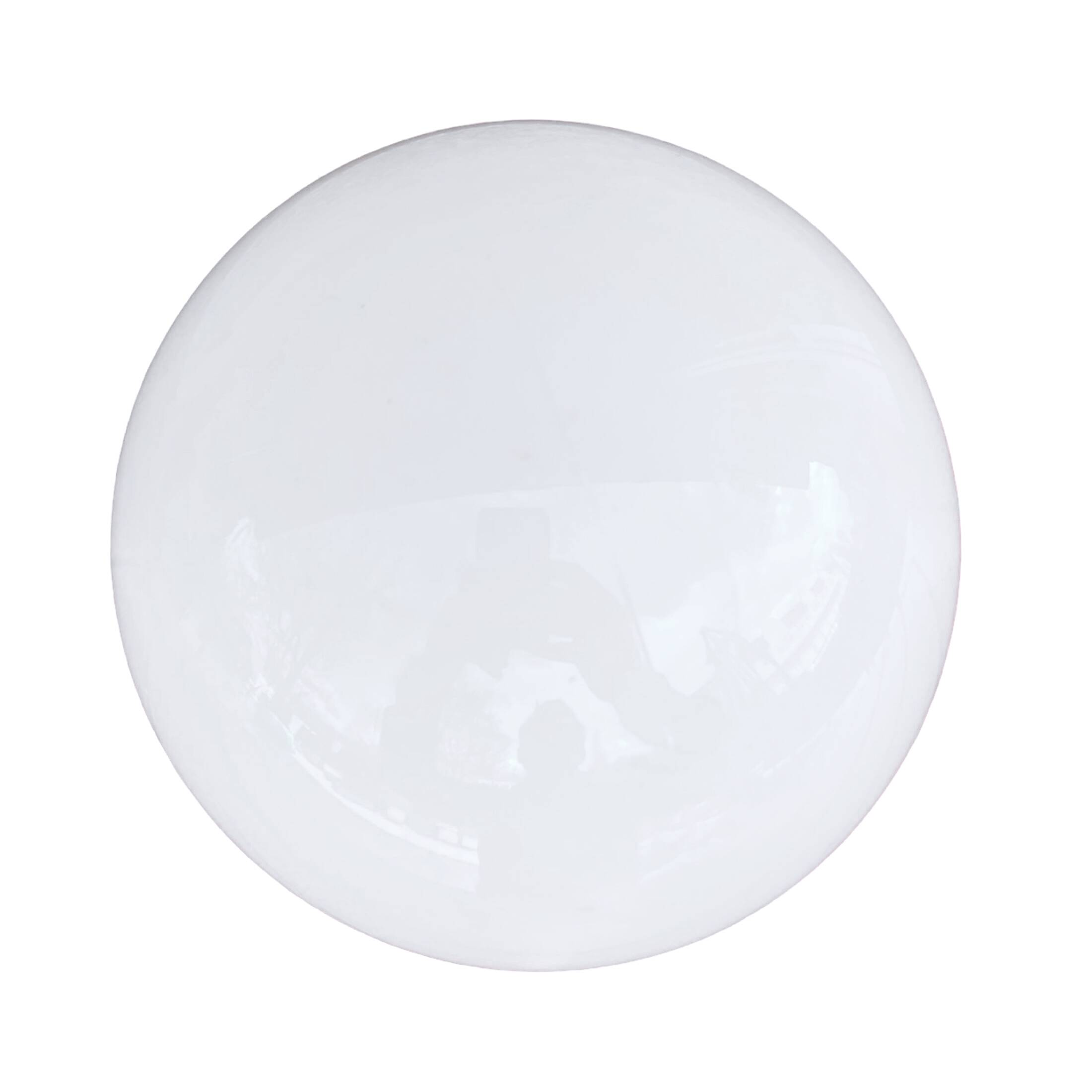 Industrial spherical wall lamp, white, OWS100, Poland, 1960s PRL