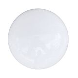 Industrial spherical wall lamp, white, OWS100, Poland, 1960s PRL