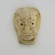 Netsuke old large bone mask japan grimacing character. 19th century