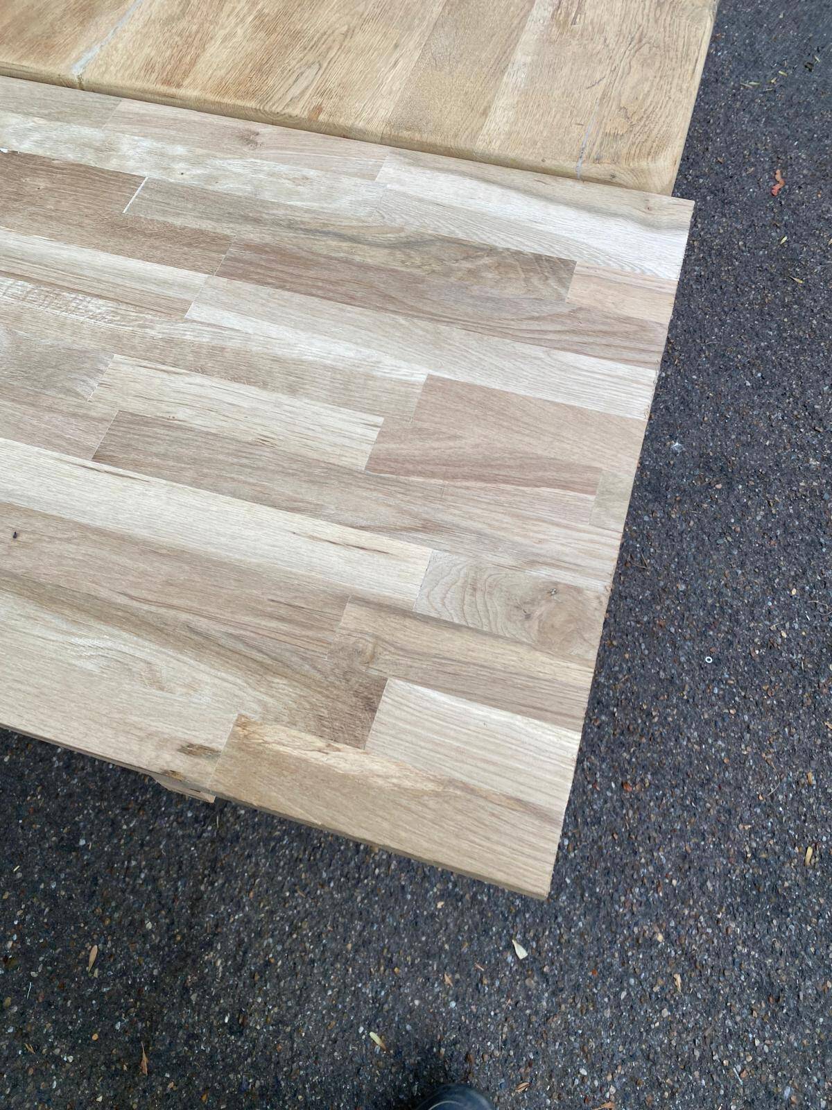 Large extendable farmhouse dining table stripped in solid oak 200-300cm