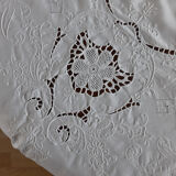 Old embroidered and crocheted tablecloth