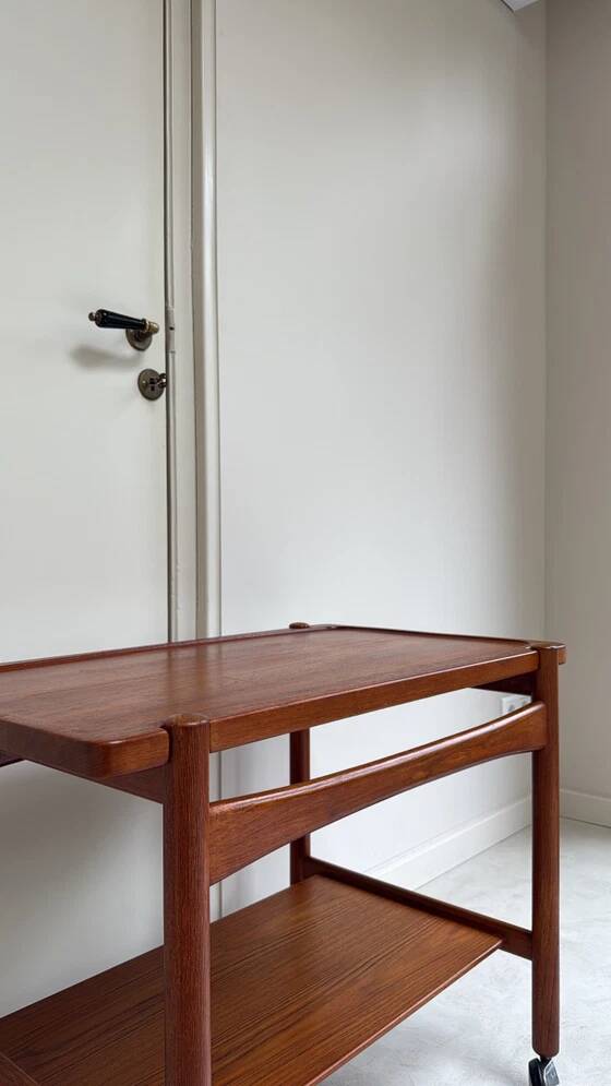Vintage Danish trolley / serving cart designed by Hans J. Wegner