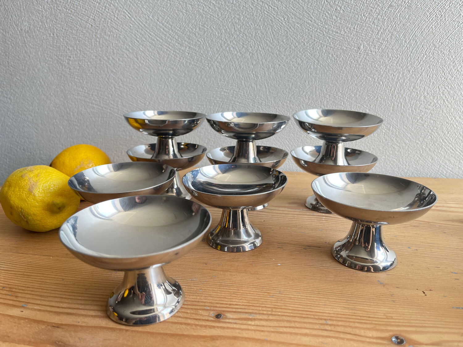 Vintage stainless steel ice cream scoops