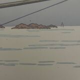 Lithograph by Henri Rivière, The Magic of the Hours - The Calm