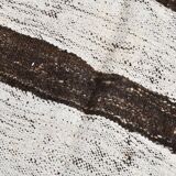 6x7 Natural White & Brown Kilim Rug, 183x212Cm