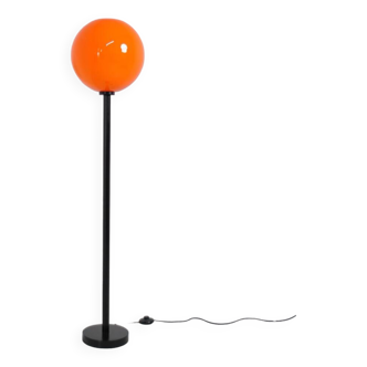 Orange globe floor lamp 1970