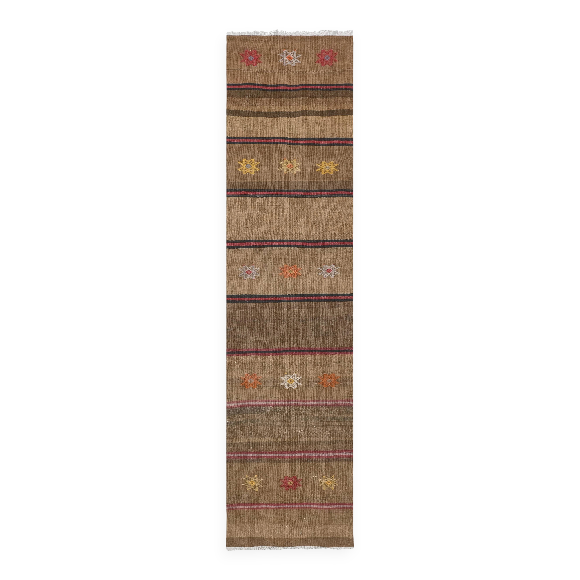 Vintage Turkish hallway rug 73x264 cm