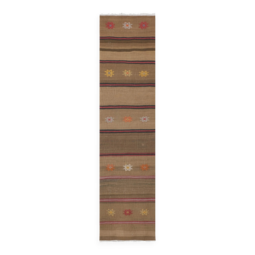Tapis de couloir turc vintage 73x264 cm