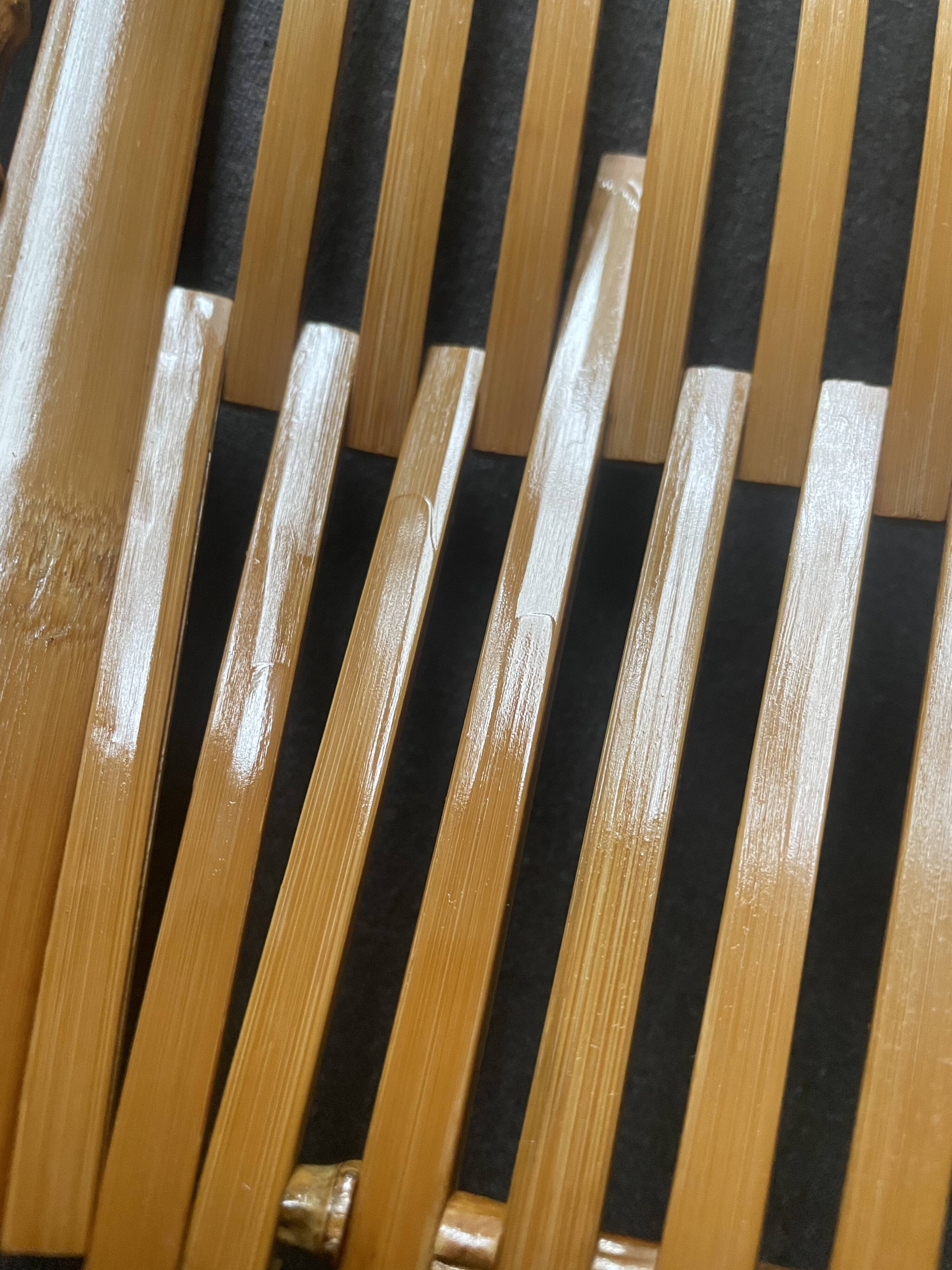 70s bamboo fruit basket