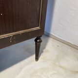 Commode 3 tiroirs de style Louis XVI, marbre et bronzes dorés