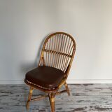 Bamboo and rattan chairs circa 60/70 from maison drucker