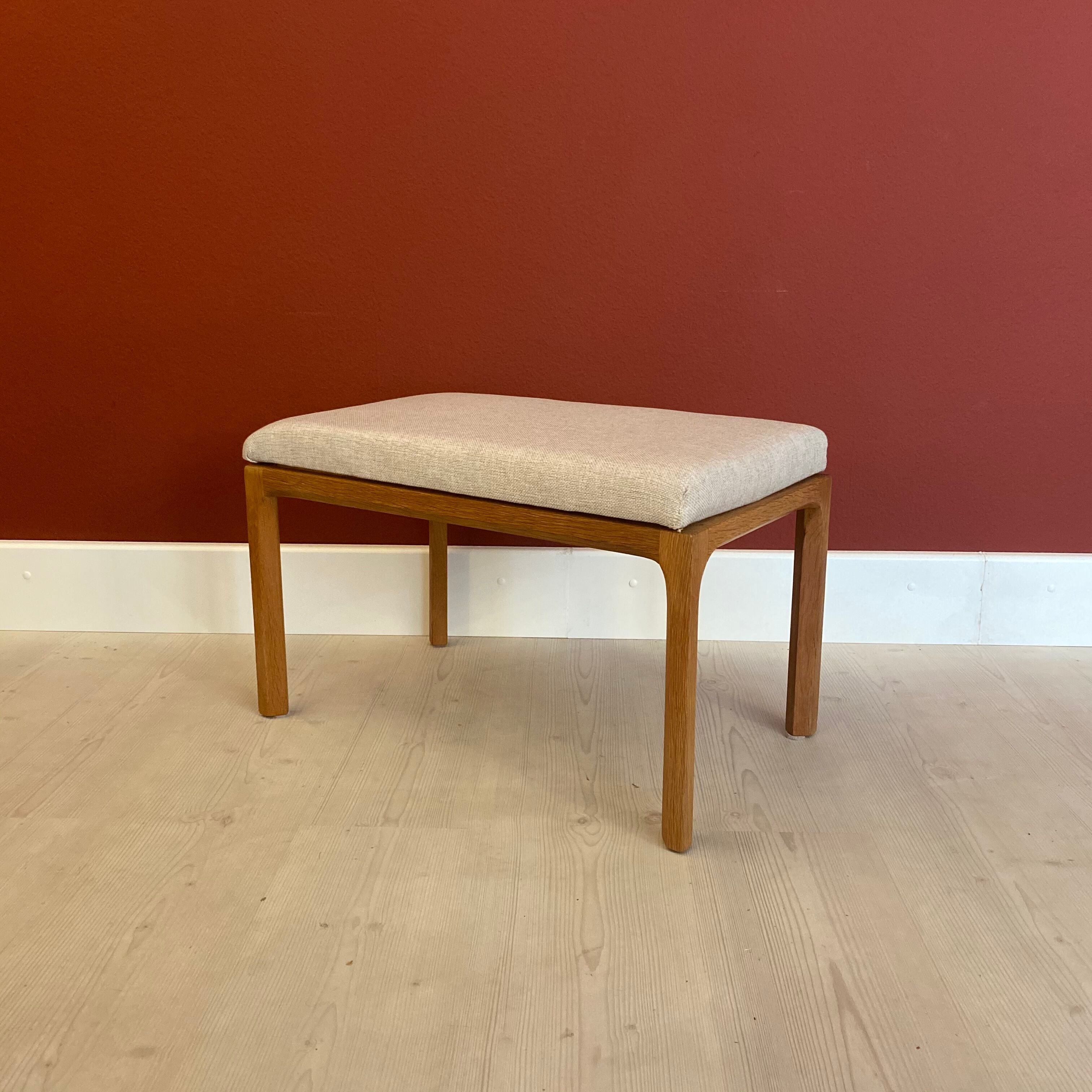 Danish ottoman in oak by Kai Kristiansen