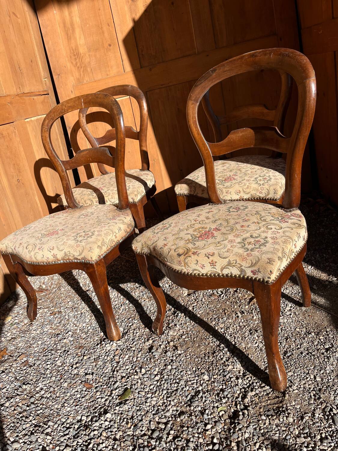 Set of 4 Louis Philippe chairs, 19th century