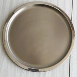 Plateau rond en inox, design moderne épuré