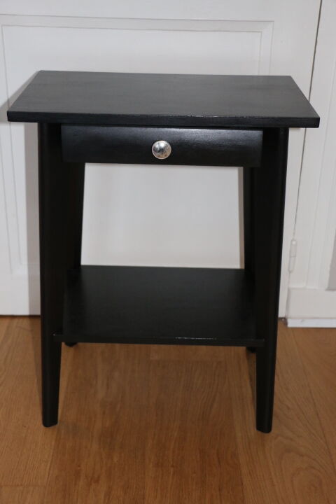 60s black drawer bedside
