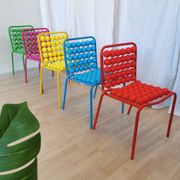 Set of 5 Vintage Pop Art Kids Chairs: SLOG Croatia 1980s
