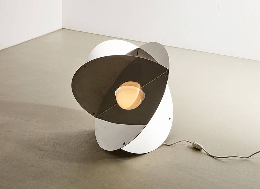 Rare Luna Lamp by Rinaldo Cutini for New Lamp Italy ca. 1970