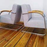 Paire de fauteuils de Mücke Melder, modèle FN 21, Vintage, 1930