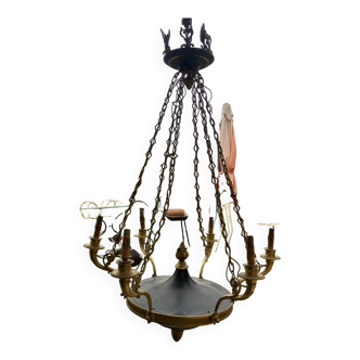 Six-light bronze chandelier, Empire Style