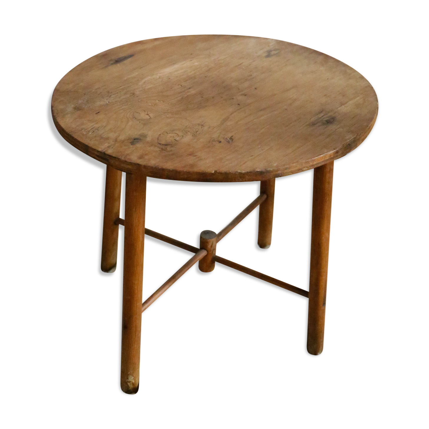 Rustic wooden side table, vintage