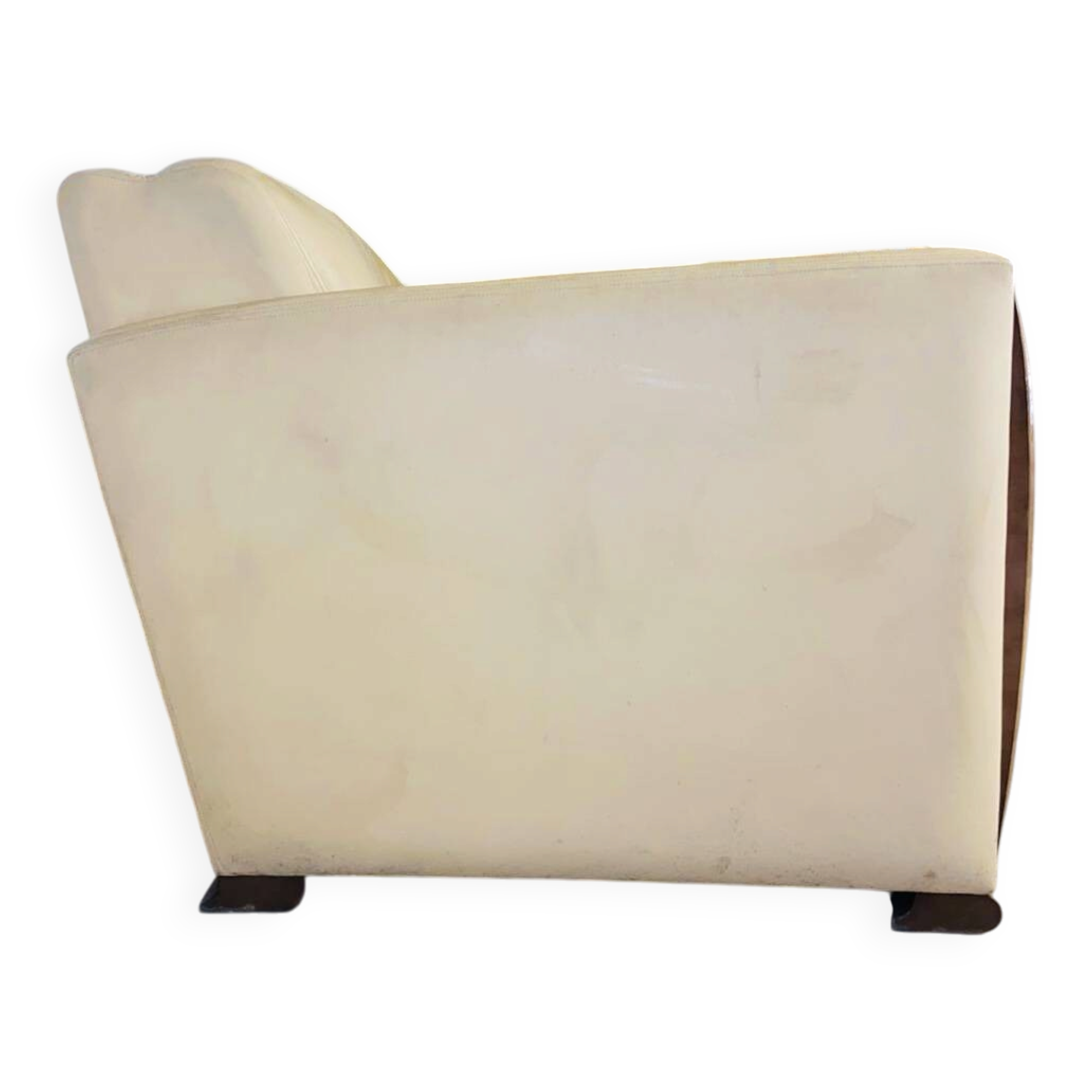 Canapé Hugues Chevalier - modèle Pullman 190 - Cuir et Sycomore