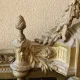 Fireplace front, firebar, fire guard in gilded bronze Louis XVI style.