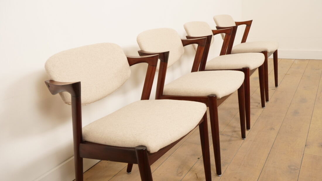 Set of 4 dining chairs | Kai Kristiansen | Z-chair – model 42 | Rosewood