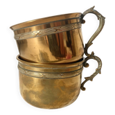 Antique brass cups