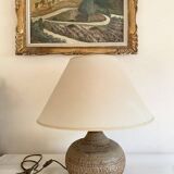 J. Pouchain lamp, fabric shade 1960