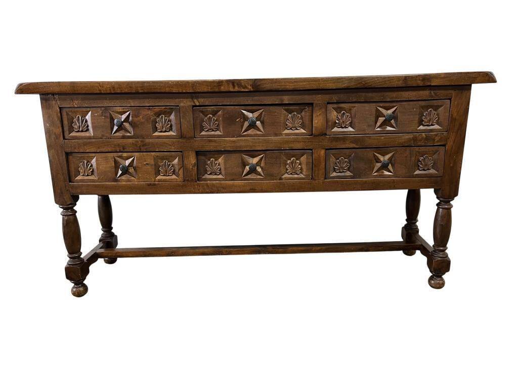 Armoire / console / commode brutaliste vintage en bois