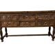 Vintage brutalist wooden cabinet / console / chest of drawers