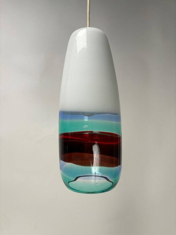 Multicolor Mod. 4035 Pendants attributed to Massimo Vignelli for Venini, Italy, 1950s, Set of 3