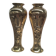 Pair of Indochina brass soap bubble blower vases