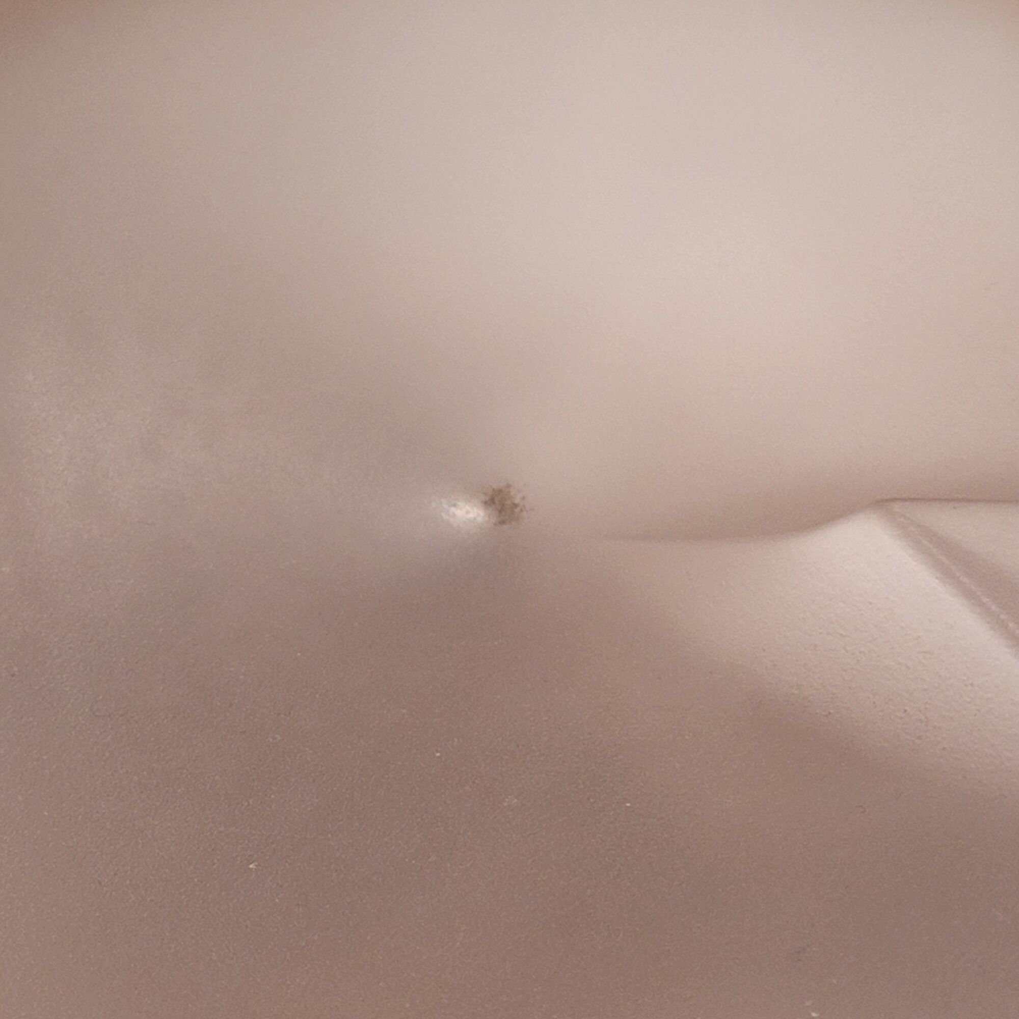 Empty ashtray pocket modernist design in satin molded pressed glass