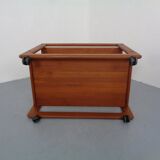 Large teak bar cart from Tarm Stole Møbelfabrik, Denmark, 1960s.