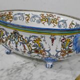 Gien earthenware planter, renaissance style – early twentieth century