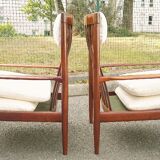 Pair of armchairs by Grete Jalk, Glostrup Publishing, Denmark