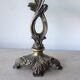 Candlestick three branches bronze Babbitt, late nineteenth