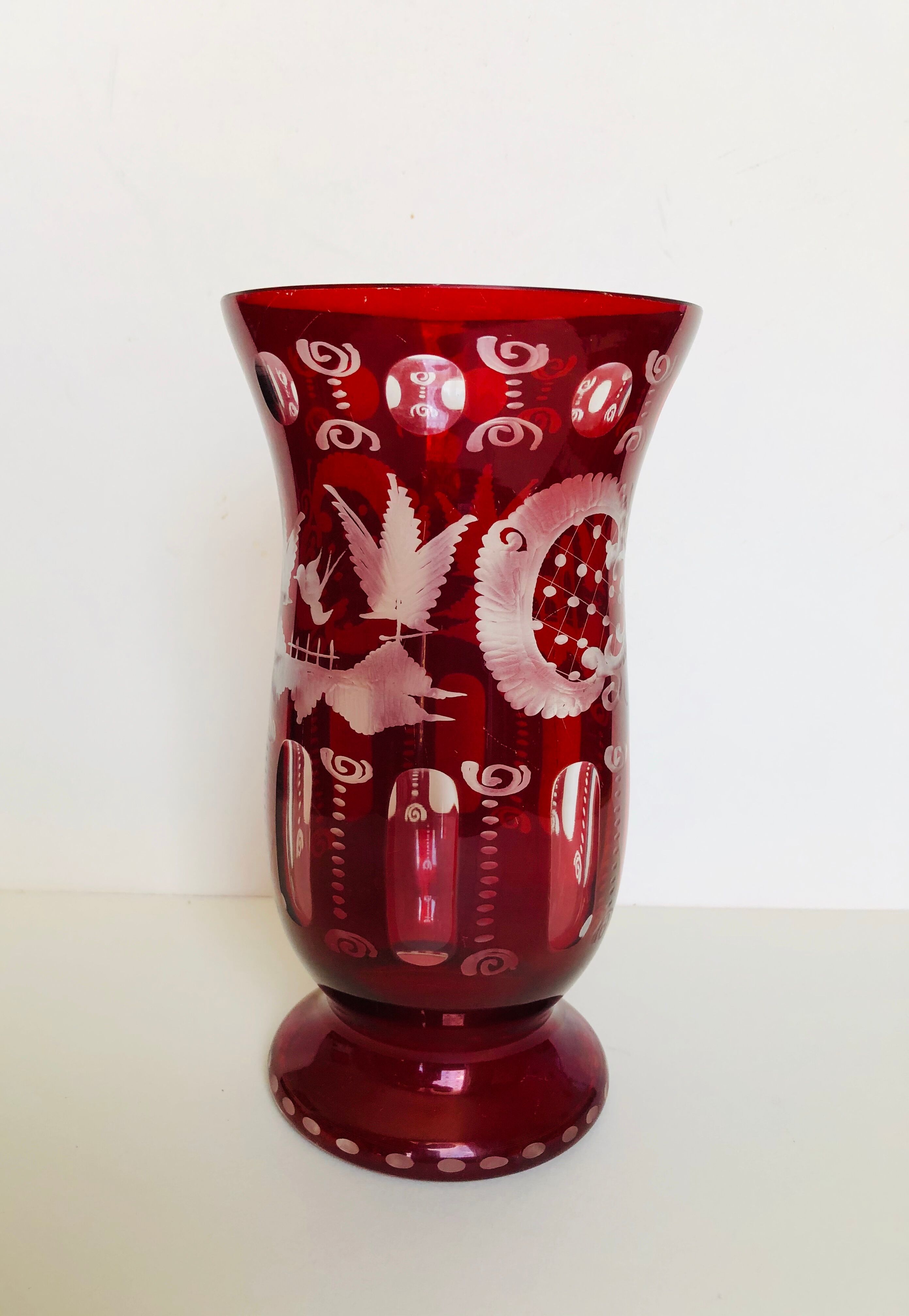 Vase en verre de Bohême