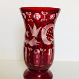 Bohemian glass vase